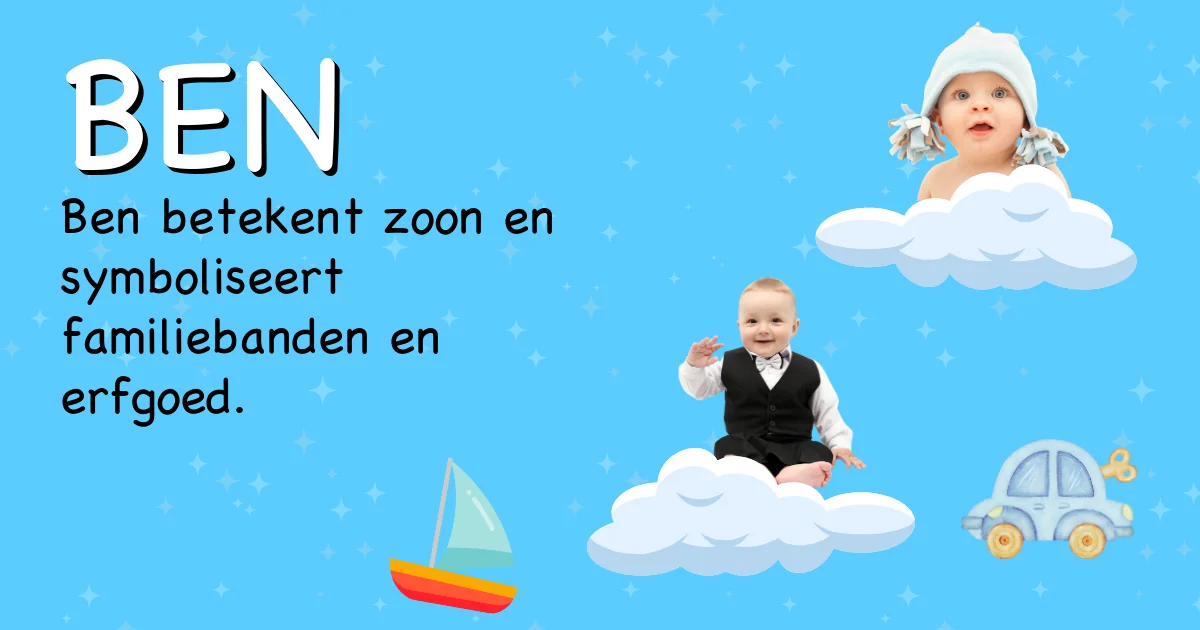 Betekenis van de naam Ben - Ontdek de herkomst en betekenis van deze voornaam