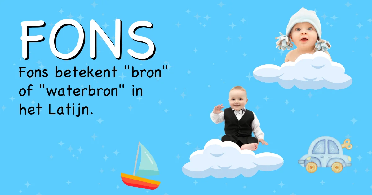 Betekenis van de naam Fons - Ontdek de herkomst en betekenis van deze voornaam