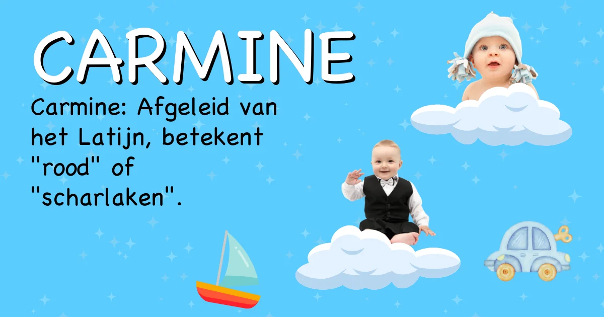 Betekenis van de naam Carmine - Ontdek de herkomst en betekenis van deze voornaam