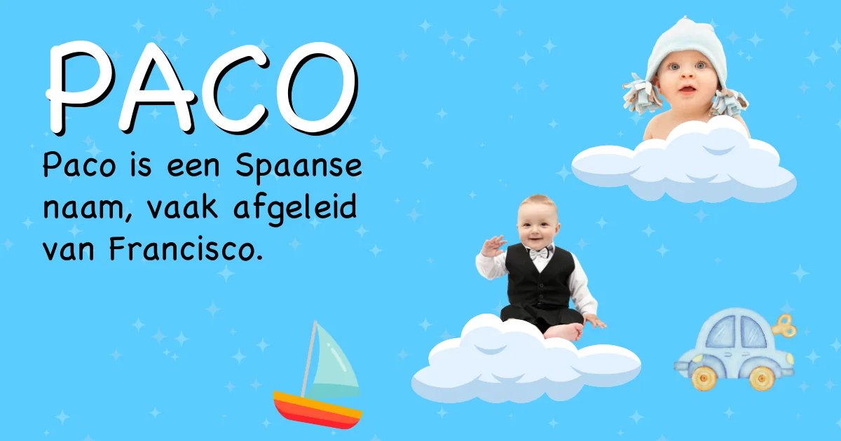 Betekenis van de naam Paco - Ontdek de herkomst en betekenis van deze voornaam