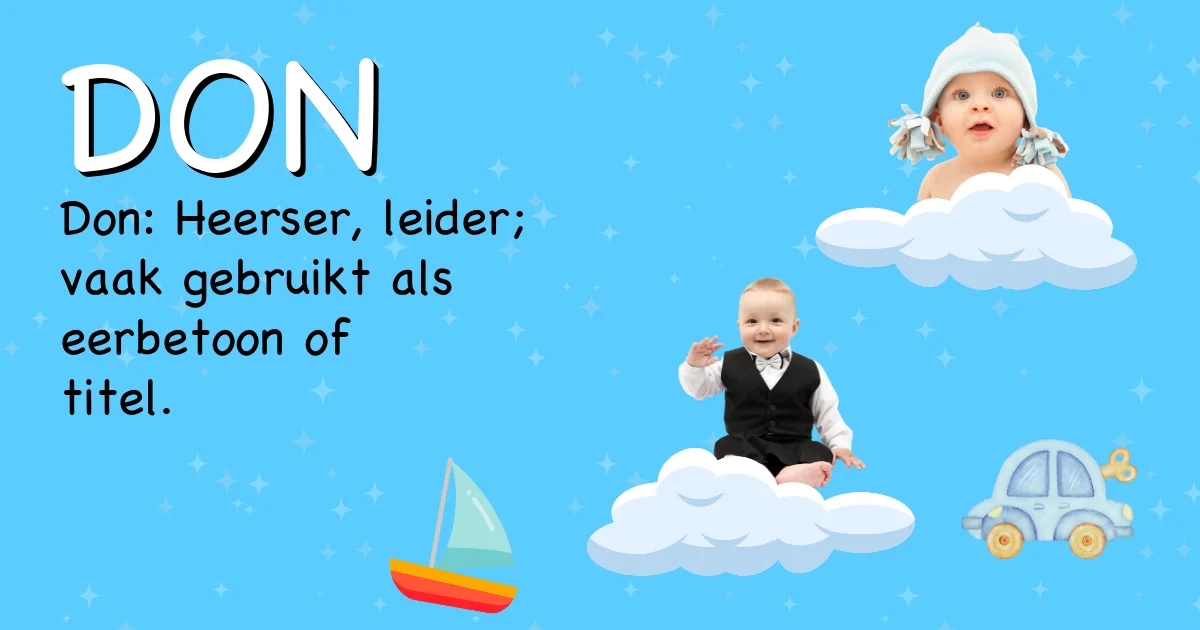Betekenis van de naam Don - Ontdek de herkomst en betekenis van deze voornaam