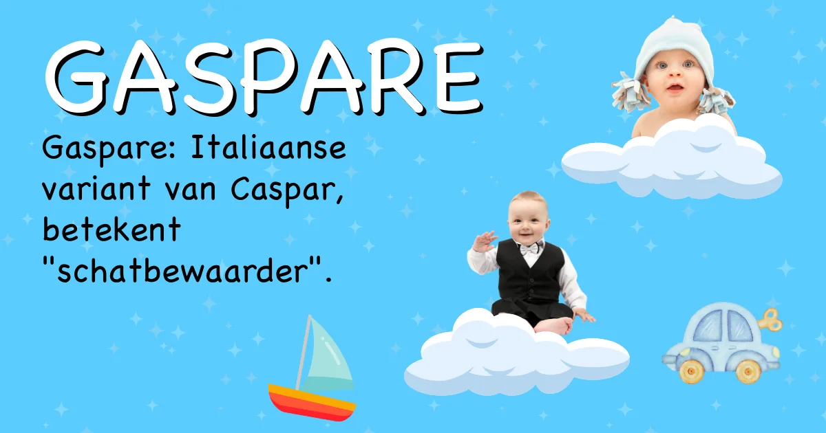 Betekenis van de naam Gaspare - Ontdek de herkomst en betekenis van deze voornaam