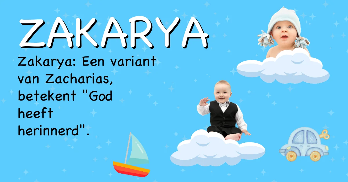 Betekenis van de naam Zakarya - Ontdek de herkomst en betekenis van deze voornaam
