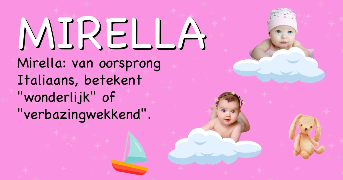 Betekenis van de naam Mirella - Ontdek de herkomst en betekenis van deze voornaam